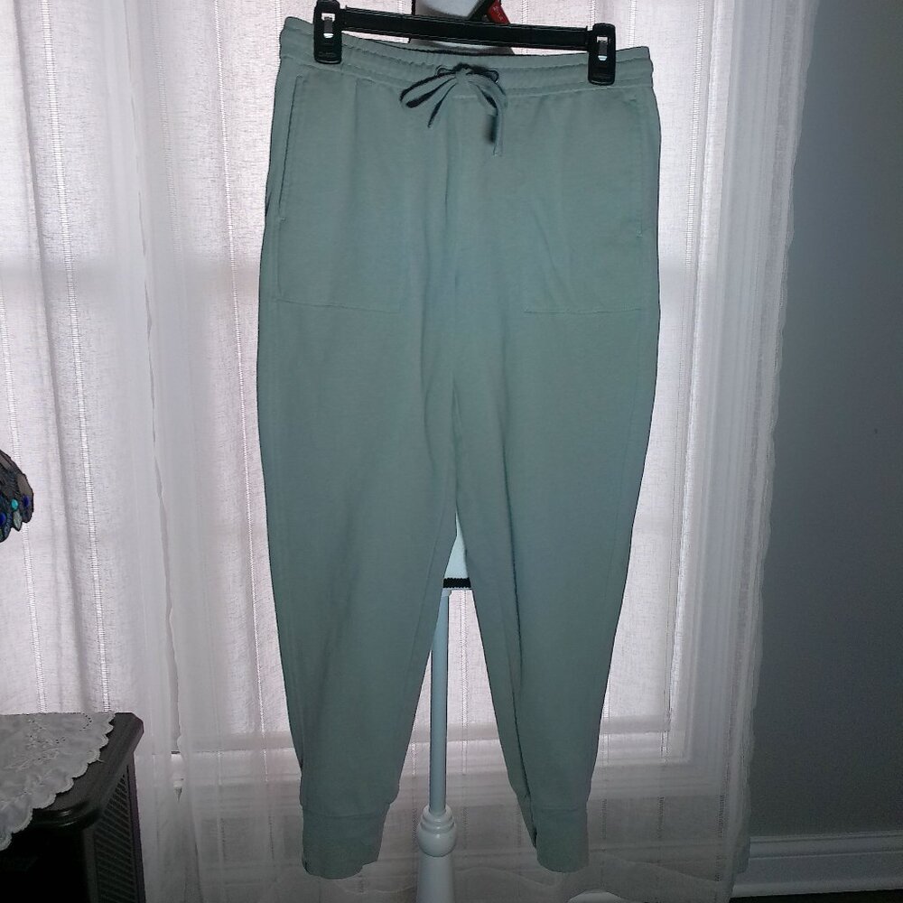 Barefoot Dreams Joggers Smooth 100% Cotton Light Green/Gray NWOT S